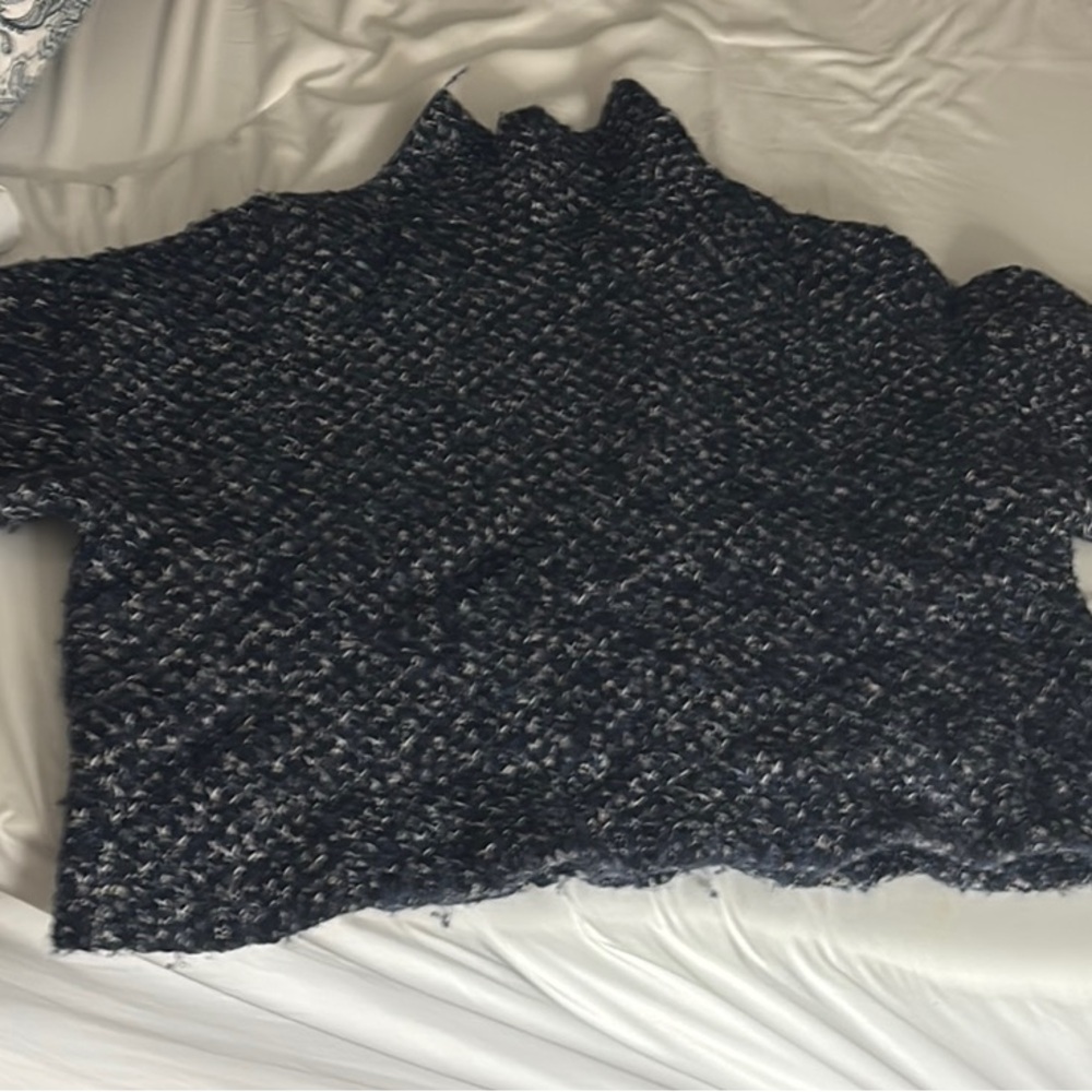 3.1 Phillip Lim Black and Gray Cowl Neck Sweater